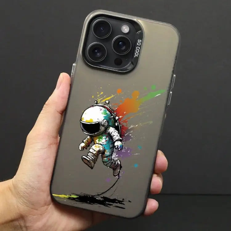 Color Ink Frosted PC + TPU Phone Case For iPhone 13 Pro - Apple Accessories