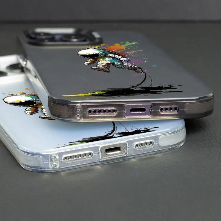 Color Ink Frosted PC + TPU Phone Case For iPhone 13 Pro Max - Apple Accessories