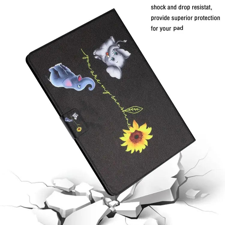 Colored Drawing Horizontal Flip Leather Case with Holder & Card Slots & Sleep / Wake-up Function For iPad Mini