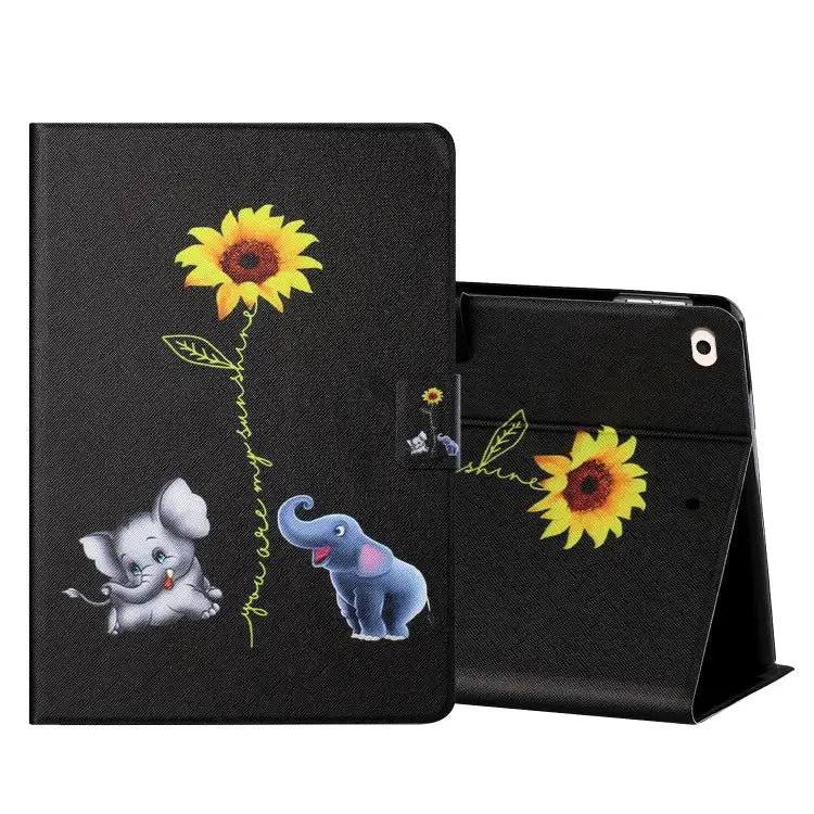 Colored Drawing Horizontal Flip Leather Case with Holder & Card Slots & Sleep / Wake-up Function For iPad Mini