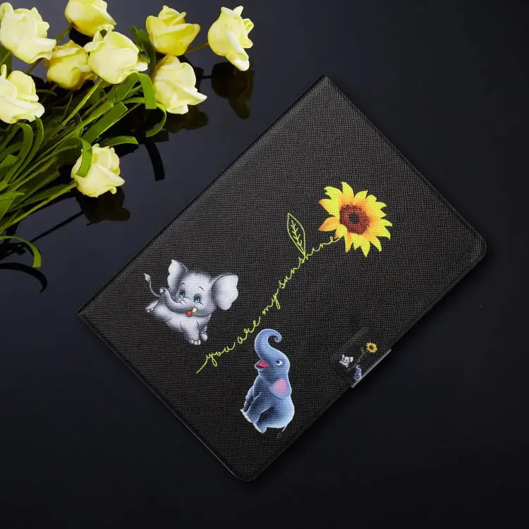 Colored Drawing Horizontal Flip Leather Case with Holder & Card Slots & Sleep / Wake-up Function For iPad Mini