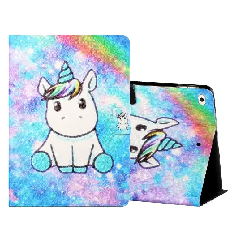 Colored Drawing Horizontal Flip Leather Case with Holder & Card Slots & Sleep / Wake-up Function For iPad Mini
