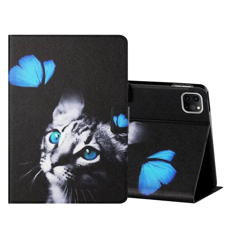 Colored Drawing Horizontal Flip Leather Case with Holder & Card Slots & Sleep / Wake-up Function For iPad Mini