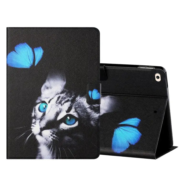 Colored Drawing Horizontal Flip Leather Case with Holder & Card Slots & Sleep / Wake-up Function For iPad Mini