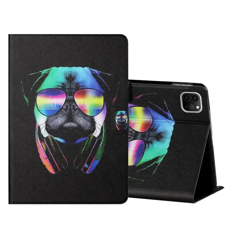 Colored Drawing Horizontal Flip Leather Case with Holder & Card Slots & Sleep / Wake-up Function For iPad Mini