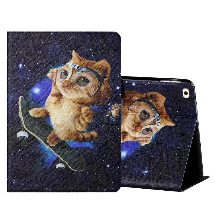 Colored Drawing Horizontal Flip Leather Case with Holder & Card Slots & Sleep / Wake-up Function For iPad Mini