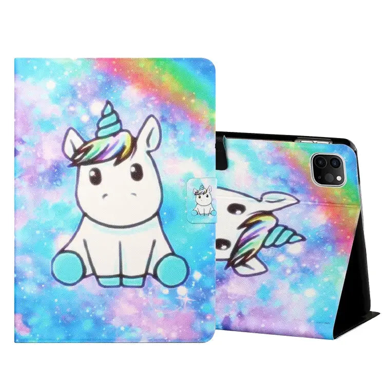Colored Drawing Horizontal Flip Leather Case with Holder & Card Slots & Sleep / Wake-up Function For iPad Mini