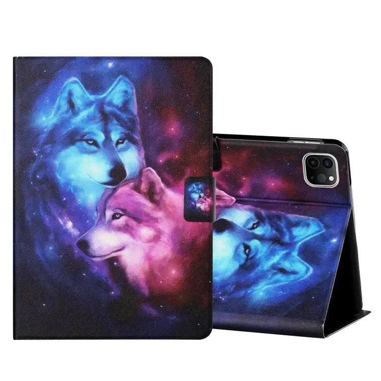 Colored Drawing Horizontal Flip Leather Case with Holder & Card Slots & Sleep / Wake-up Function For iPad Mini