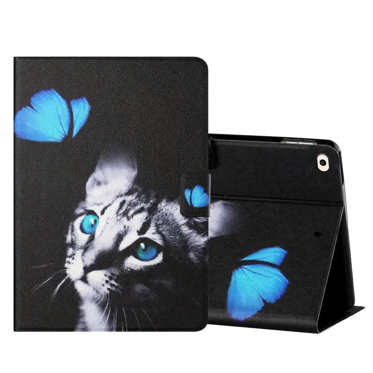 Colored Drawing Horizontal Flip Leather Case with Holder & Card Slots & Sleep / Wake-up Function For iPad Mini