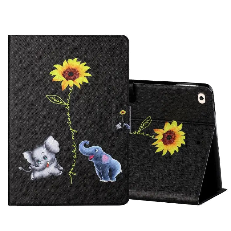 Colored Drawing Horizontal Flip Leather Case with Holder & Card Slots & Sleep / Wake-up Function For iPad Mini