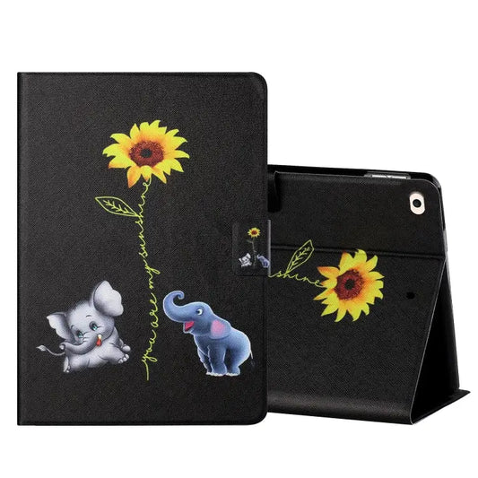 Colored Drawing Horizontal Flip Leather Case with Holder & Card Slots & Sleep / Wake-up Function For iPad Mini