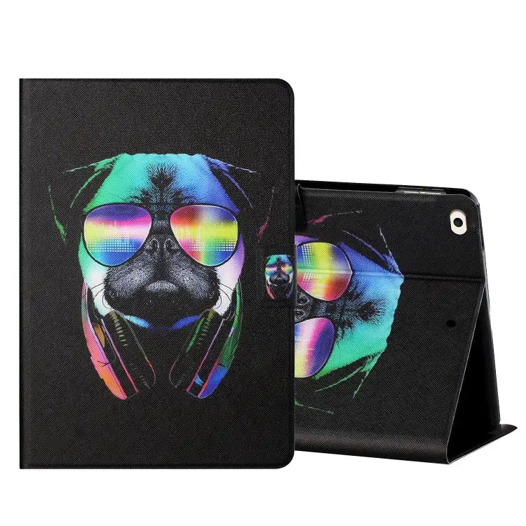 Colored Drawing Horizontal Flip Leather Case with Holder & Card Slots & Sleep / Wake-up Function For iPad Mini