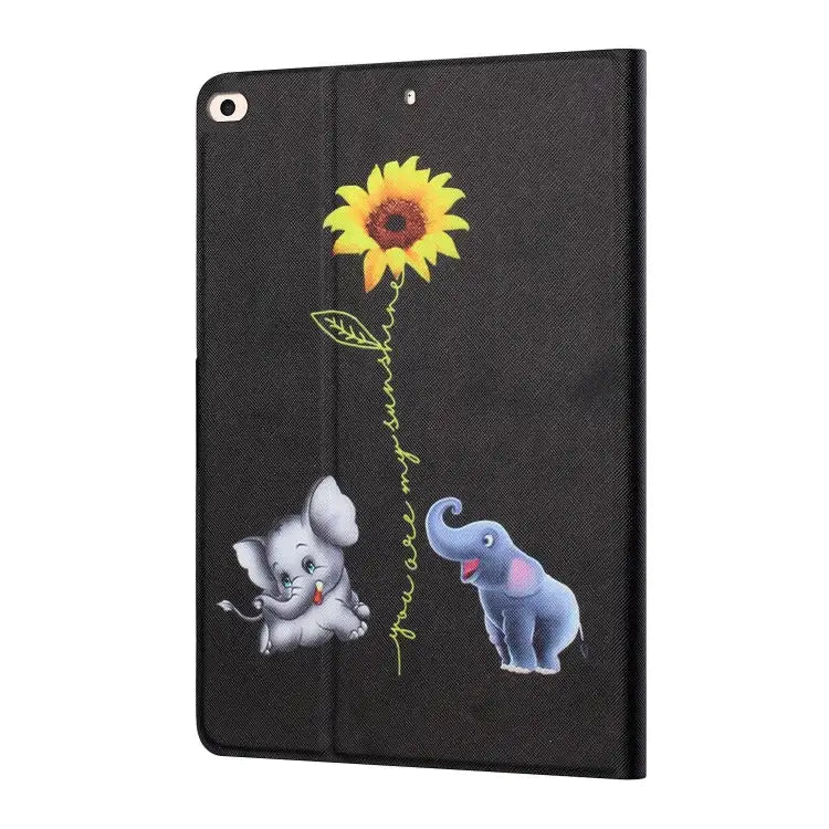 Colored Drawing Horizontal Flip Leather Case with Holder & Card Slots & Sleep / Wake-up Function For iPad Mini