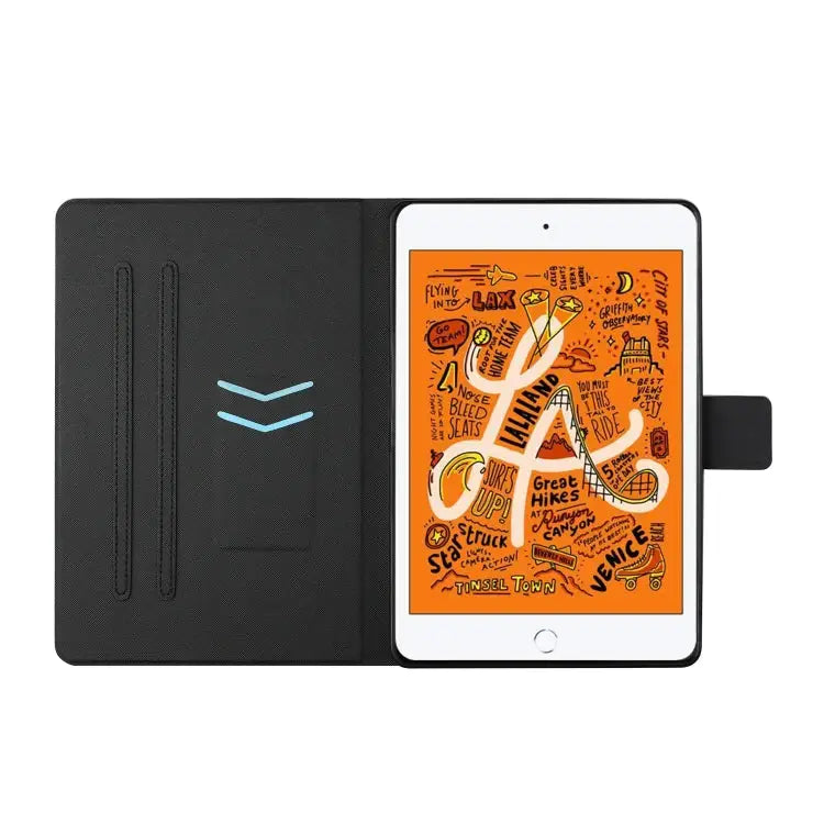 Colored Drawing Horizontal Flip Leather Case with Holder & Card Slots & Sleep / Wake-up Function For iPad Mini