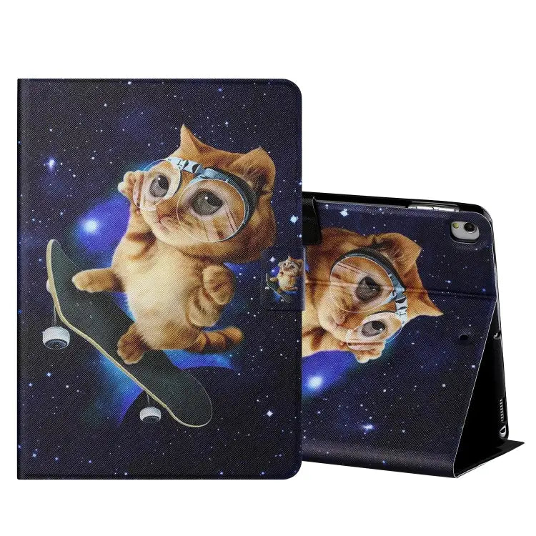 Colored Drawing Horizontal Flip Leather Case with Holder & Card Slots & Sleep / Wake-up Function For iPad Mini