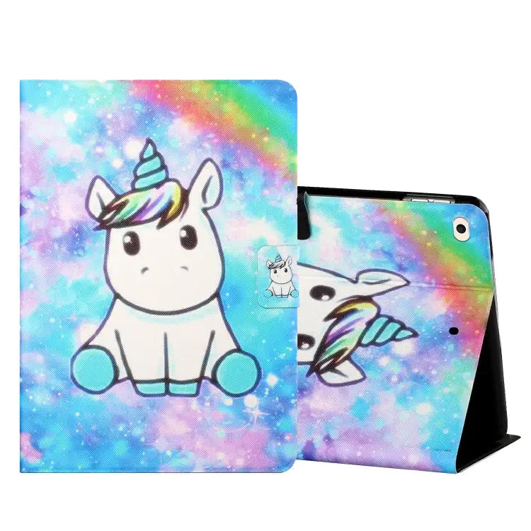 Colored Drawing Horizontal Flip Leather Case with Holder & Card Slots & Sleep / Wake-up Function For iPad Mini