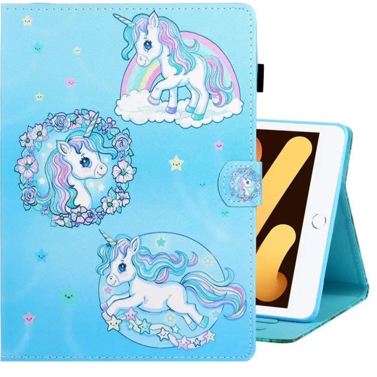 Colored Drawing Horizontal Flip PU Leather Case with Holder & Card Slot & Sleep / Wake-up Function For iPad Air / Air 2