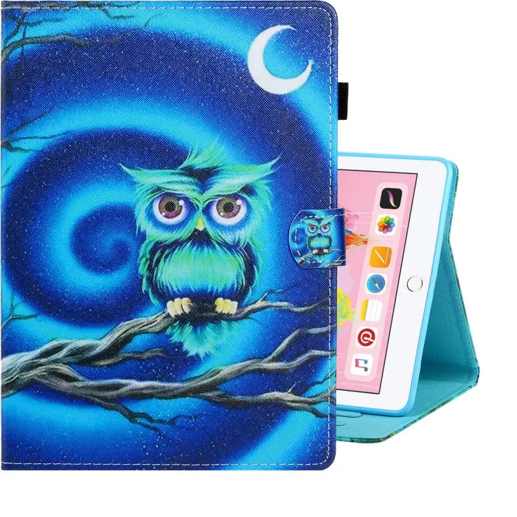 Colored Drawing Horizontal Flip PU Leather Case with Holder & Card Slot & Sleep / Wake-up Function For iPad Air / Air 2