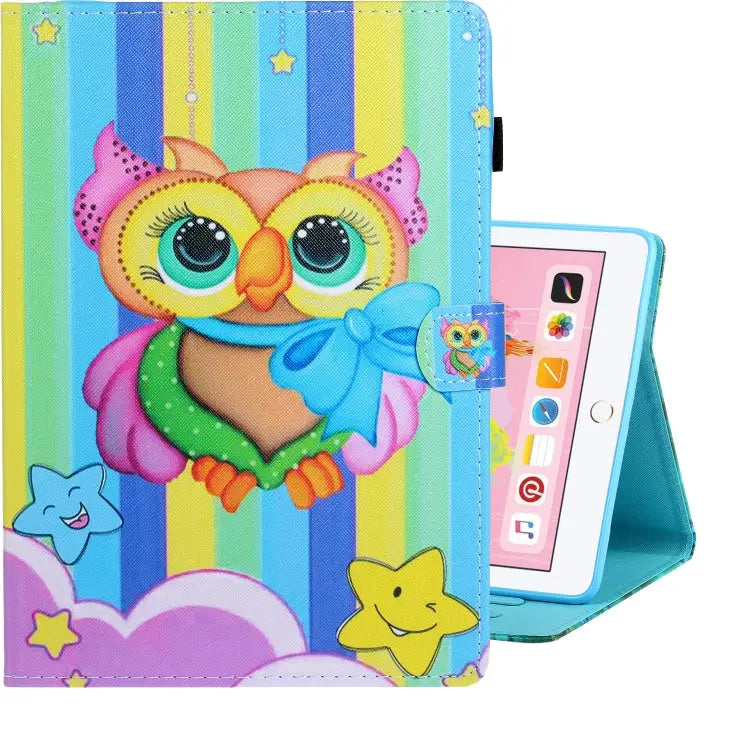 Colored Drawing Horizontal Flip PU Leather Case with Holder & Card Slot & Sleep / Wake-up Function For iPad Air / Air 2