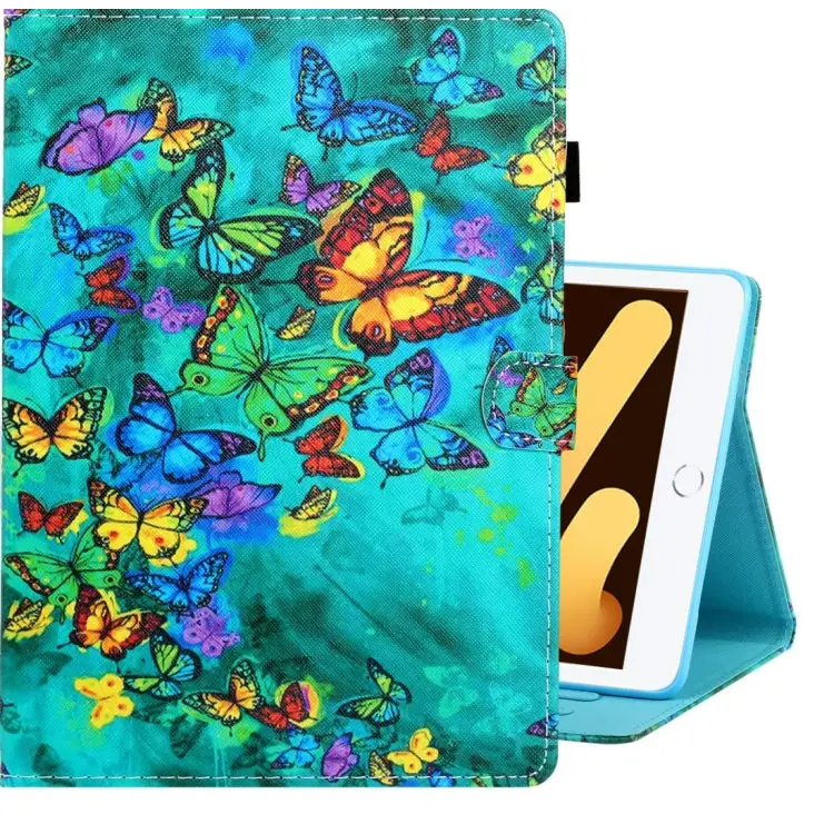 Colored Drawing Horizontal Flip PU Leather Case with Holder & Card Slot & Sleep / Wake-up Function For iPad Air / Air 2