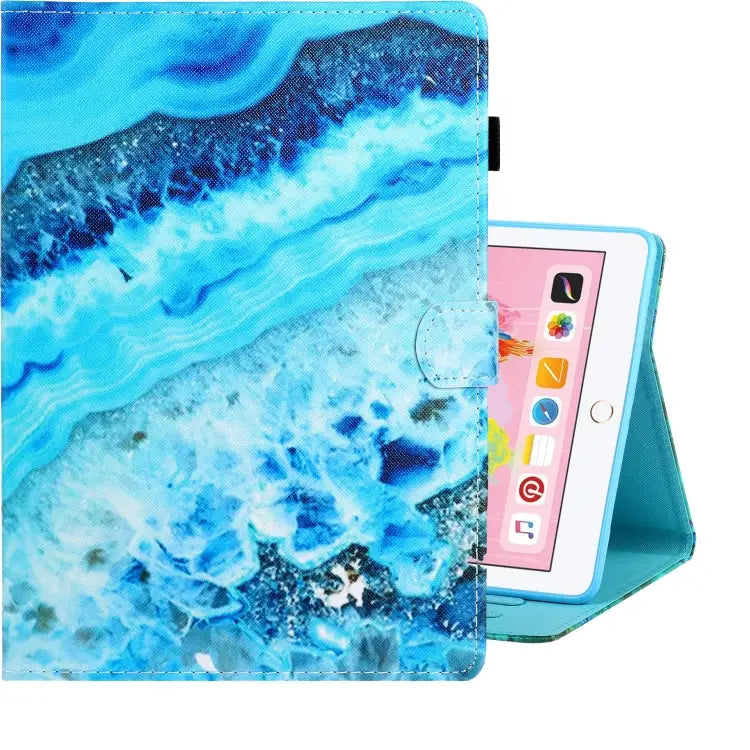 Colored Drawing Horizontal Flip PU Leather Case with Holder & Card Slot & Sleep / Wake-up Function For iPad Air / Air 2