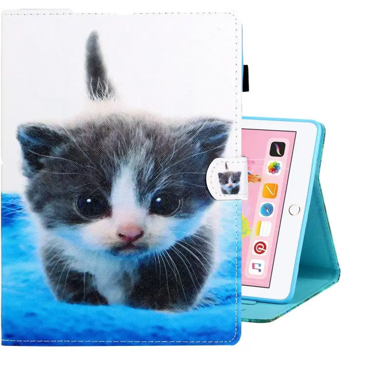 Colored Drawing Horizontal Flip PU Leather Case with Holder & Card Slot & Sleep / Wake-up Function For iPad Air / Air 2