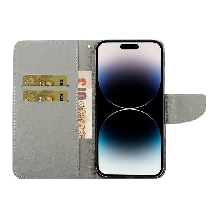 Colored Drawing Leather Phone Case For iPhone 14 Pro Max - Apple Accessories
