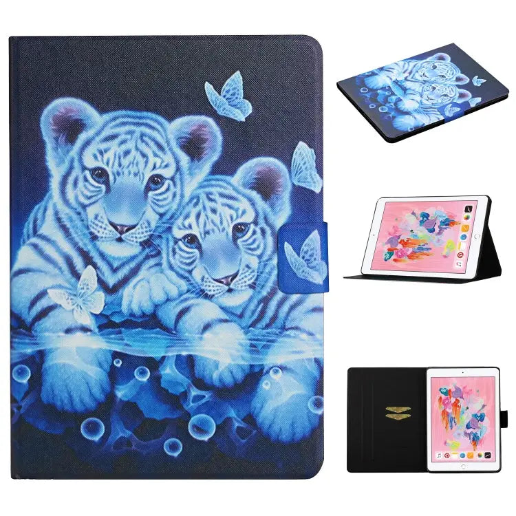 Colored Drawing Pattern Horizontal Flip Leather Case with Holder & Card Slots & Sleep / Wake-up Function For Huawei