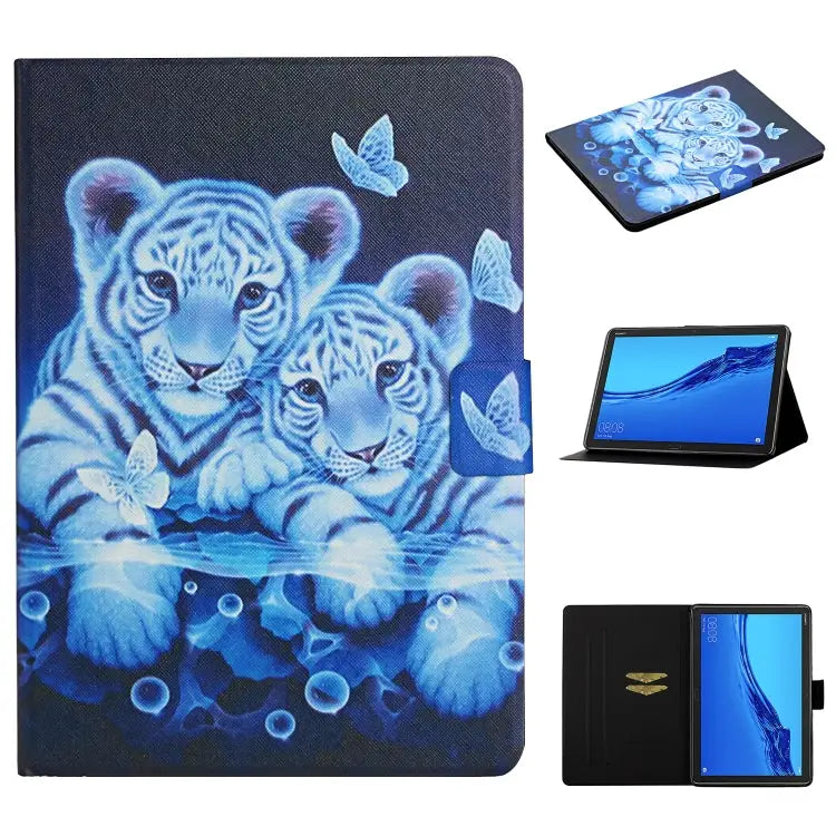 Colored Drawing Pattern Horizontal Flip Leather Case with Holder & Card Slots & Sleep / Wake-up Function For Huawei