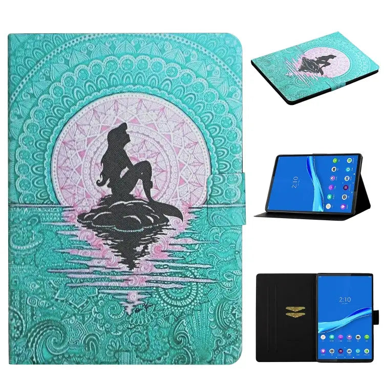 Colored Drawing Pattern Horizontal Flip Leather Case with Holder & Card Slots & Sleep / Wake-up Function For Huawei