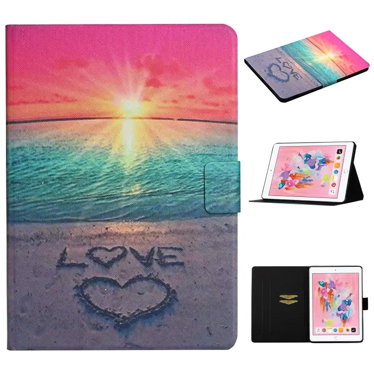 Colored Drawing Pattern Horizontal Flip Leather Case with Holder & Card Slots & Sleep / Wake-up Function For Huawei