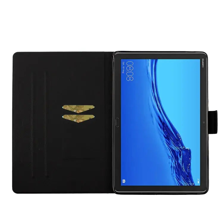 Colored Drawing Pattern Horizontal Flip Leather Case with Holder & Card Slots & Sleep / Wake-up Function For Huawei
