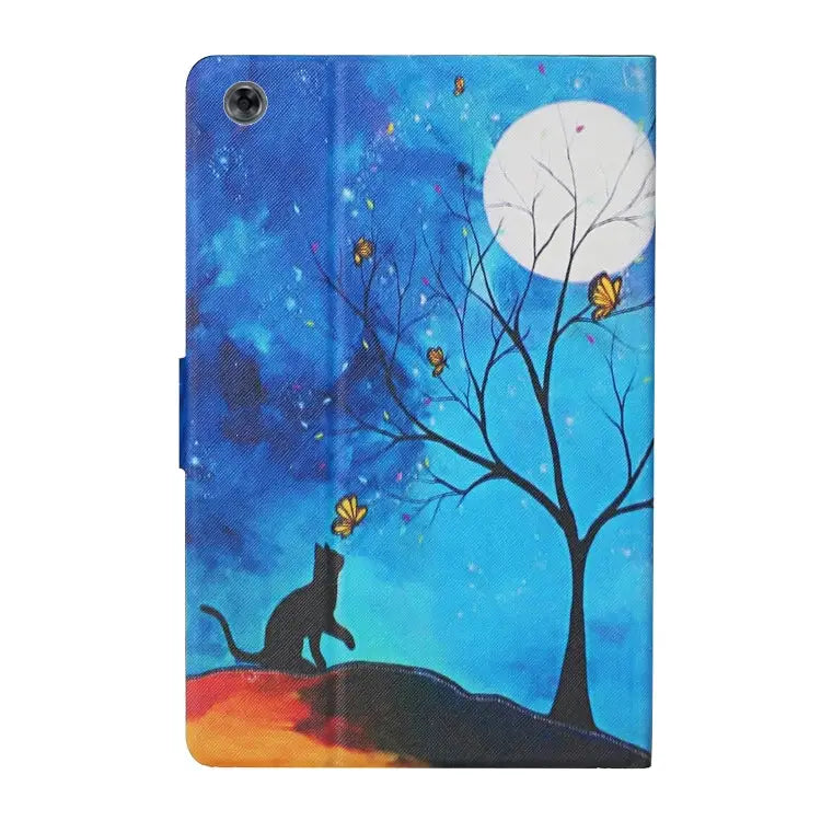Colored Drawing Pattern Horizontal Flip Leather Case with Holder & Card Slots & Sleep / Wake-up Function For Huawei