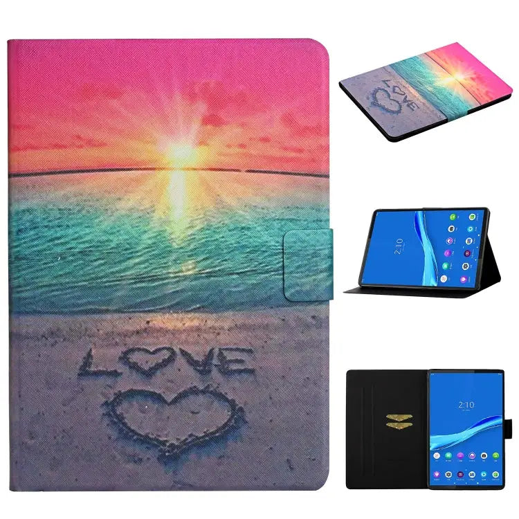 Colored Drawing Pattern Horizontal Flip Leather Case with Holder & Card Slots & Sleep / Wake-up Function For Huawei