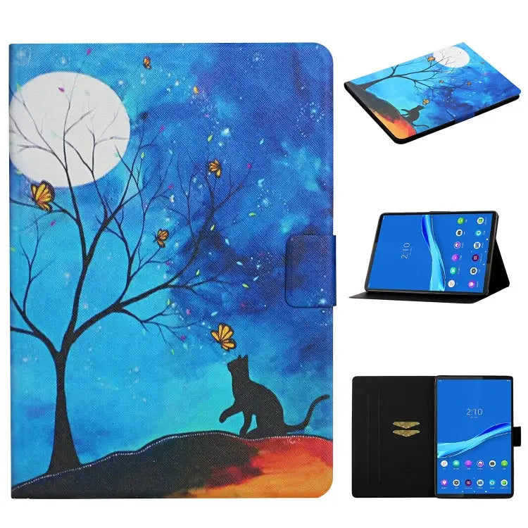 Colored Drawing Pattern Horizontal Flip Leather Case with Holder & Card Slots & Sleep / Wake-up Function For Huawei