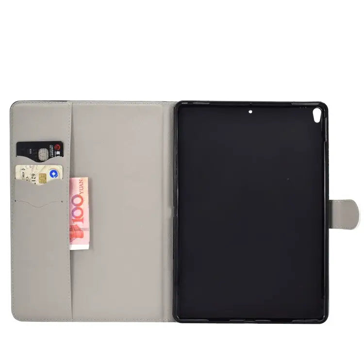 Colored Drawing Pattern Horizontal Flip PU Leather Case with Holder & Card Slot & Sleep / Wake-up Function For iPad Pro