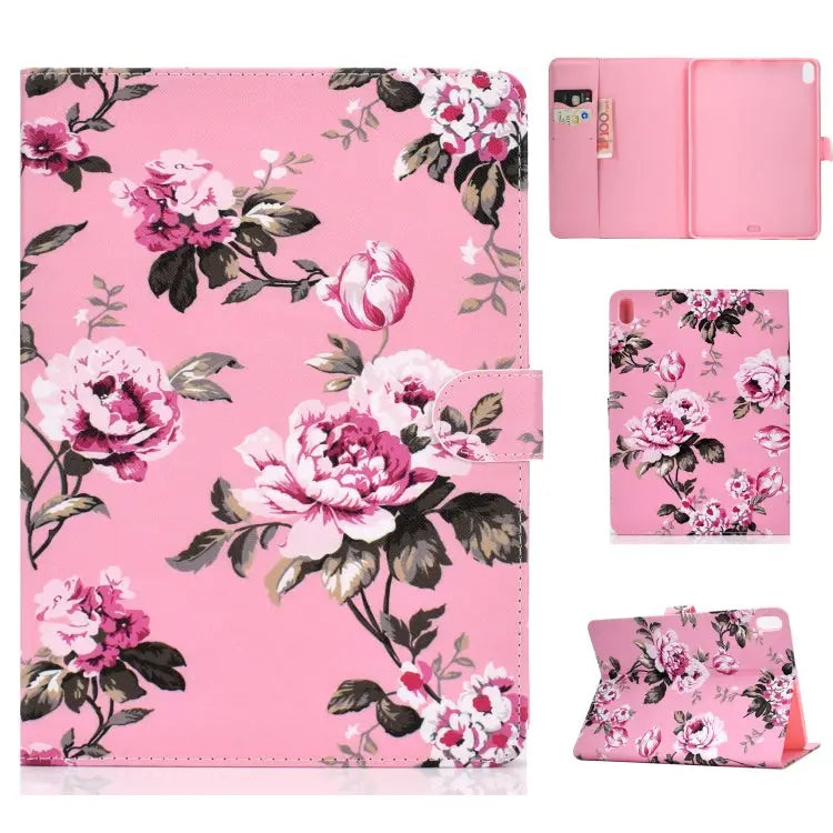 Colored Drawing Pattern Horizontal Flip PU Leather Case with Holder & Card Slot & Sleep / Wake-up Function For iPad Pro