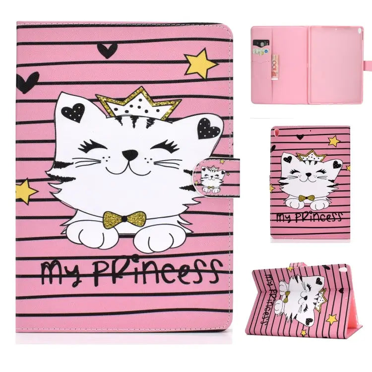 Colored Drawing Pattern Horizontal Flip PU Leather Case with Holder & Card Slot & Sleep / Wake-up Function For iPad Pro