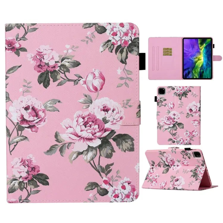 Colored Drawing Pattern Horizontal Flip PU Leather Case with Holder & Card Slot & Sleep / Wake-up Function For iPad Pro