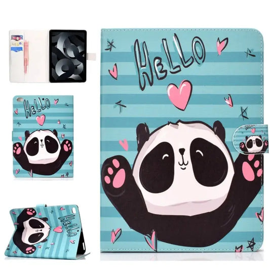 Colored Drawing Pattern Horizontal Flip PU Leather Case with Holder & Card Slot & Sleep / Wake-up Function For iPad
