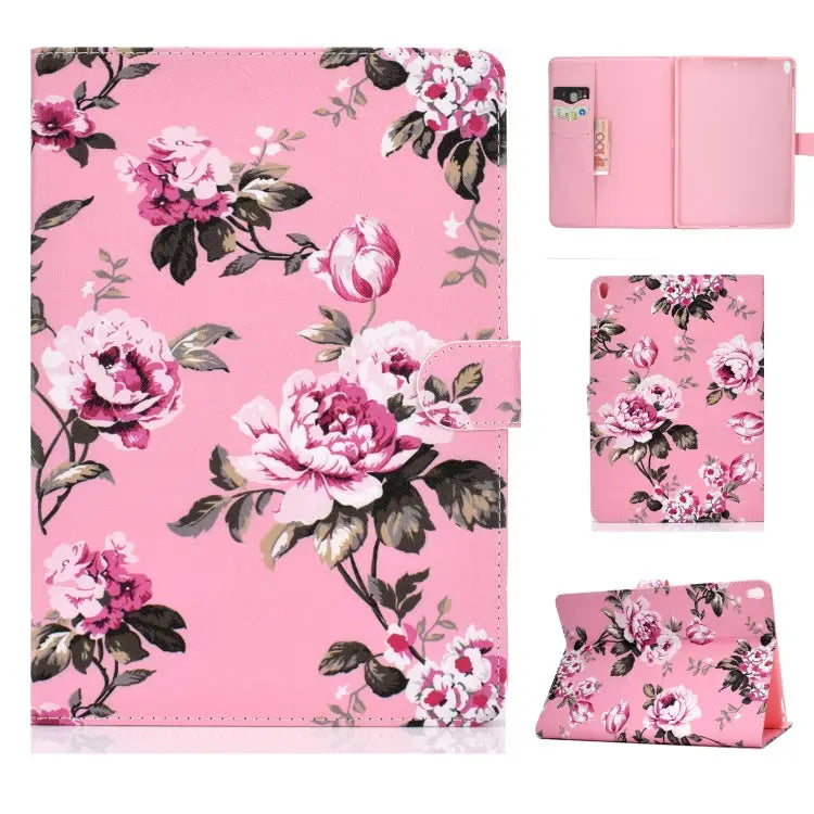 Colored Drawing Pattern Horizontal Flip PU Leather Case with Holder & Card Slot & Sleep / Wake-up Function For iPad Pro