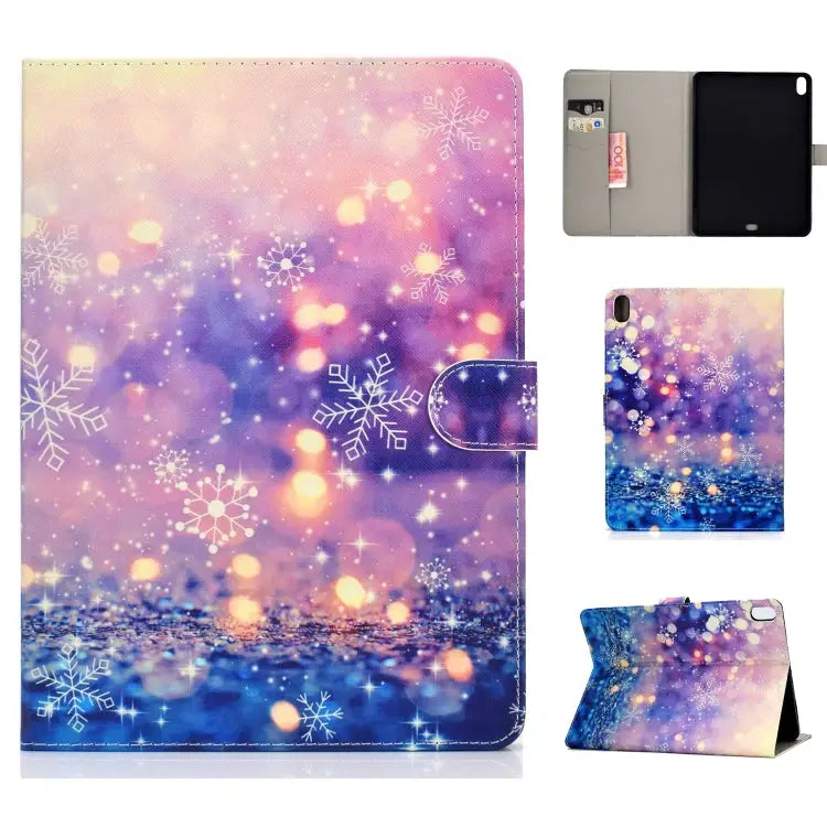 Colored Drawing Pattern Horizontal Flip PU Leather Case with Holder & Card Slot & Sleep / Wake-up Function For iPad Pro