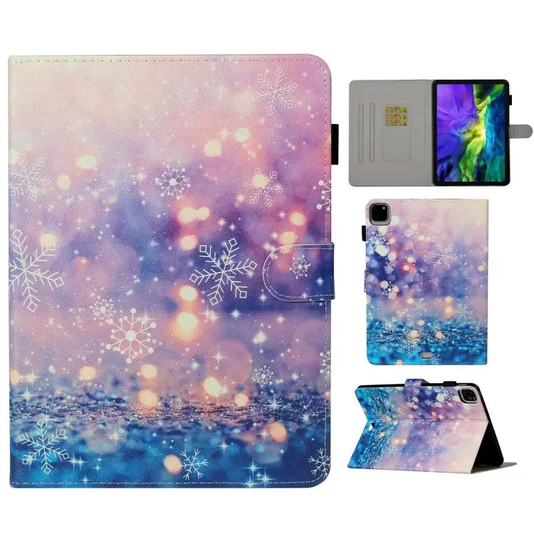 Colored Drawing Pattern Horizontal Flip PU Leather Case with Holder & Card Slot & Sleep / Wake-up Function For iPad Pro