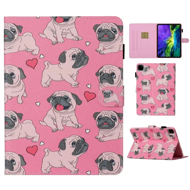 Colored Drawing Pattern Horizontal Flip PU Leather Case with Holder & Card Slot & Sleep / Wake-up Function For iPad Pro