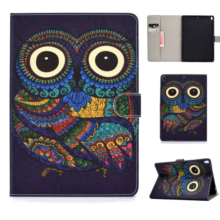 Colored Drawing Pattern Horizontal Flip PU Leather Case with Holder & Card Slot & Sleep / Wake-up Function For iPad Pro