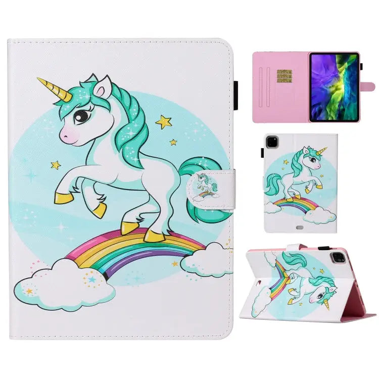 Colored Drawing Pattern Horizontal Flip PU Leather Case with Holder & Card Slot & Sleep / Wake-up Function For iPad Pro