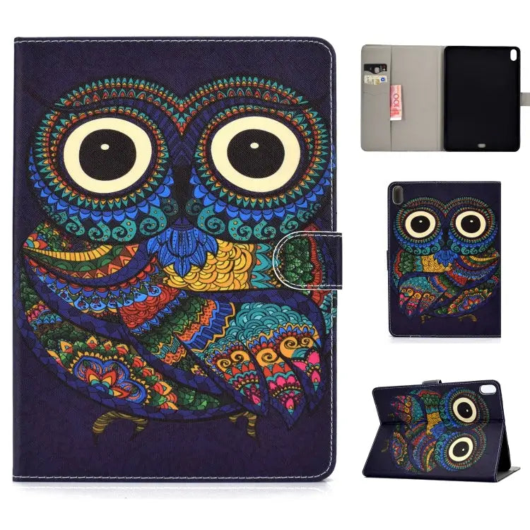 Colored Drawing Pattern Horizontal Flip PU Leather Case with Holder & Card Slot & Sleep / Wake-up Function For iPad Pro