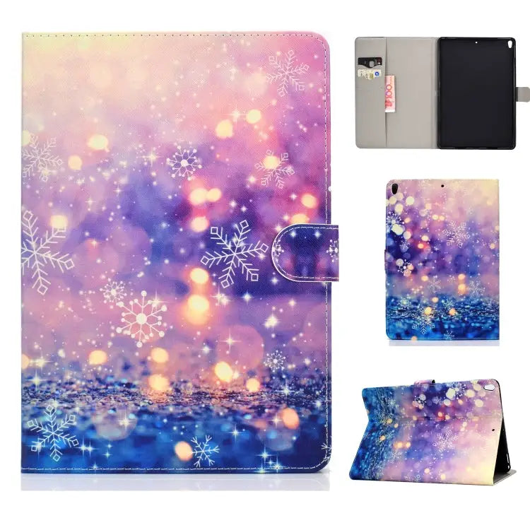 Colored Drawing Pattern Horizontal Flip PU Leather Case with Holder & Card Slot & Sleep / Wake-up Function For iPad Pro