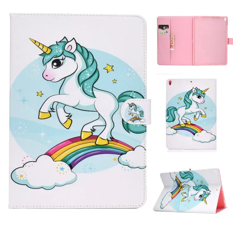 Colored Drawing Pattern Horizontal Flip PU Leather Case with Holder & Card Slot & Sleep / Wake-up Function For iPad Pro