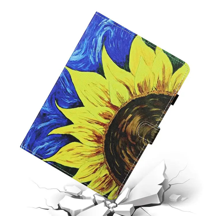 Colored Drawing Stitching Horizontal Flip Leather Case with Holder & Card Slots & Sleep / Wake-up Function For iPad